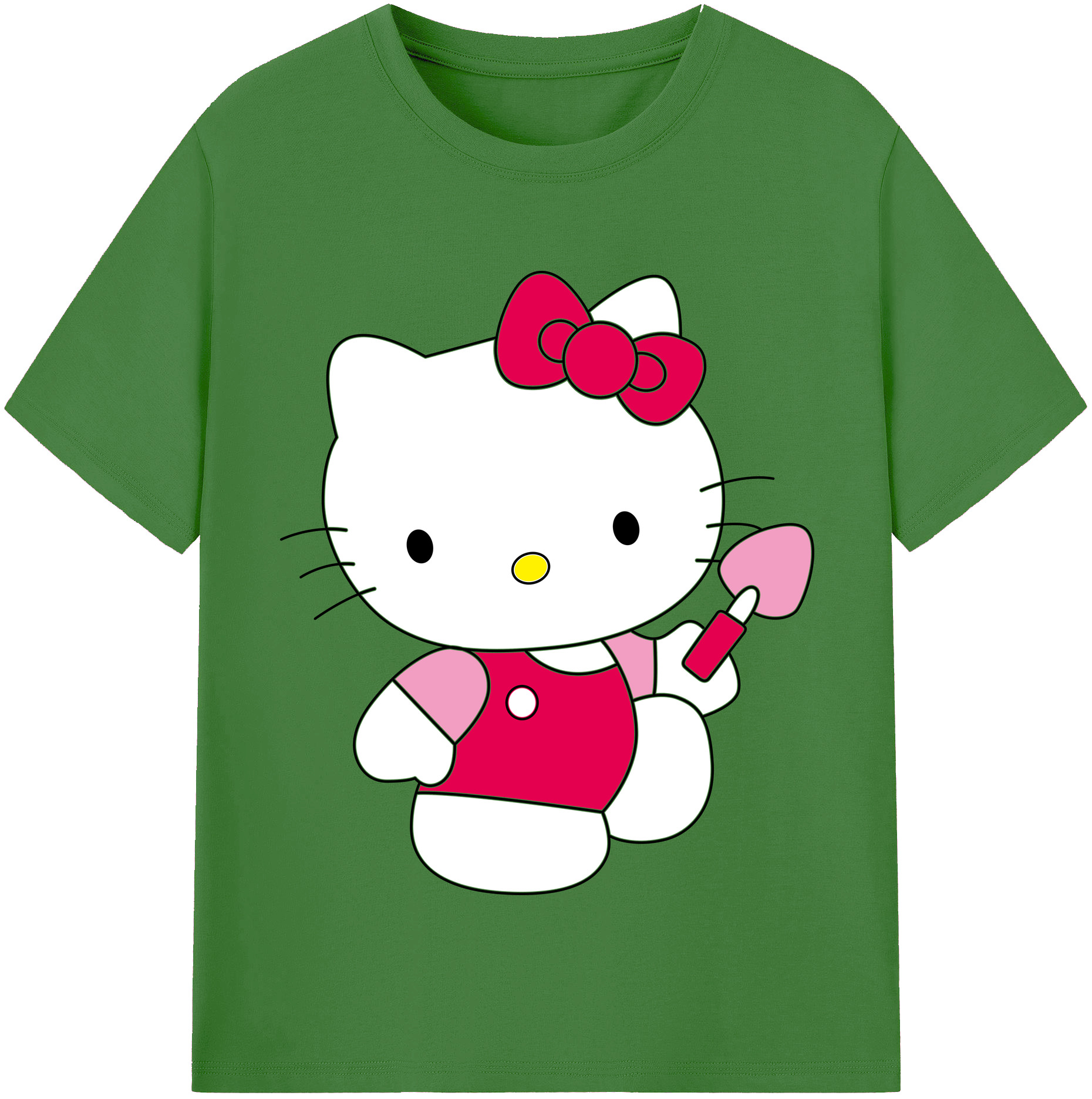 （画像用） Hello Kitty ハローキティ レディースカジュアルプリントTシャツ（綿100％）